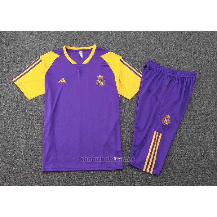 Chandal del Real Madrid Manga Corta 2024-2025 Purpura - Pantalon Corto